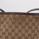 GUCCI GG Canvas Shoulder Bag Beige Silver 106240 Auth ep16240-2