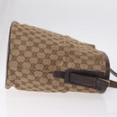 GUCCI GG Canvas Shoulder Bag Beige Silver 106240 Auth ep16240-4