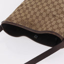 GUCCI GG Canvas Shoulder Bag Beige Silver 106240 Auth ep16240-9