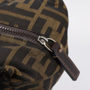 FENDI Zucca Canvas Hand Bag Black Brown Auth ep16243-9