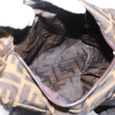 FENDI Zucca Canvas Hand Bag Black Brown Auth ep16243-11