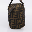 FENDI Zucca Canvas Hand Bag Black Brown Auth ep16243-3