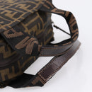 FENDI Zucca Canvas Hand Bag Black Brown Auth ep16243-7