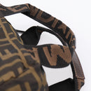FENDI Zucca Canvas Hand Bag Black Brown Auth ep16243-8