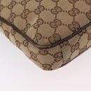 GUCCI GG Canvas Shoulder Bag Beige Silver 92551 Auth ep16248-11