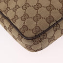 GUCCI GG Canvas Shoulder Bag Beige Silver 92551 Auth ep16248-13
