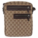 GUCCI GG Canvas Shoulder Bag Beige Silver 92551 Auth ep16248-2
