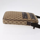 GUCCI GG Canvas Shoulder Bag Beige Silver 92551 Auth ep16248-4
