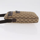 GUCCI GG Canvas Shoulder Bag Beige Silver 92551 Auth ep16248-5