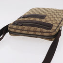GUCCI GG Canvas Shoulder Bag Beige Silver 92551 Auth ep16248-6