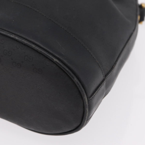 GUCCI Micro GG Supreme Shoulder Bag PVC Black Gold 001 86 0533 Auth ep16249