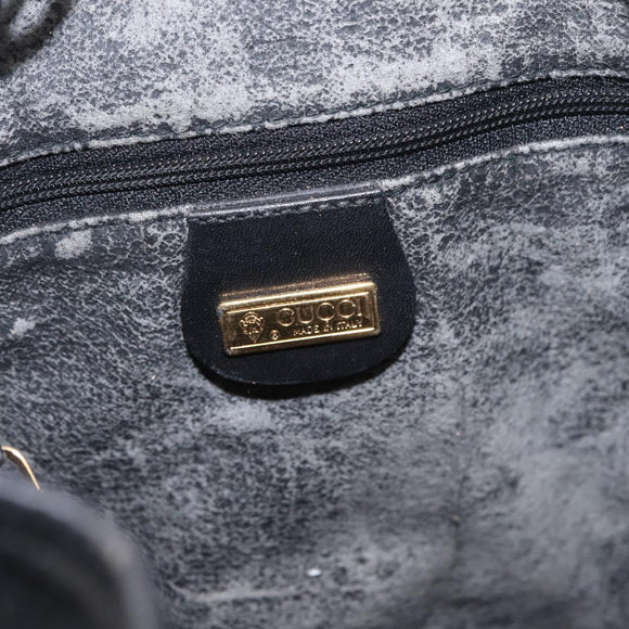 GUCCI Micro GG Supreme Shoulder Bag PVC Black Gold 001 86 0533 Auth ep16249