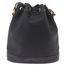 GUCCI Micro GG Supreme Shoulder Bag PVC Black Gold 001 86 0533 Auth ep16249-3