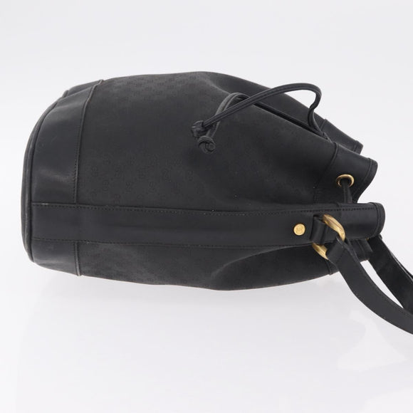 GUCCI Micro GG Supreme Shoulder Bag PVC Black Gold 001 86 0533 Auth ep16249
