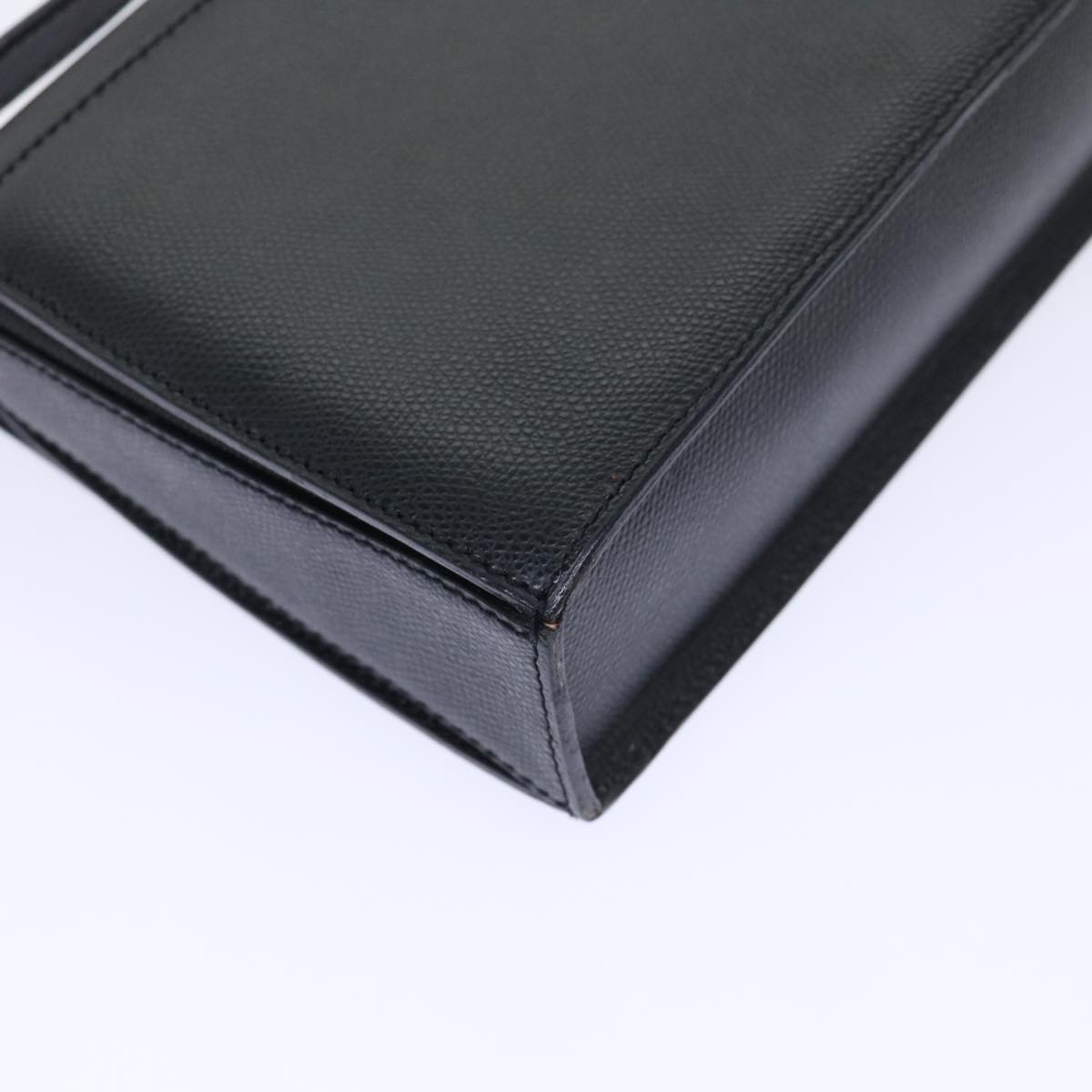 CELINE Shoulder Bag Leather Black Terre Domble Auth ep1625
