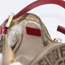 FENDI Zucchino Canvas Hand Bag Beige Gold Auth ep16251-17