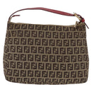 FENDI Zucchino Canvas Hand Bag Beige Gold Auth ep16251-3
