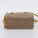 GUCCI Micro GG Supreme Hand Bag PVC 2way Beige Gold 67 02 4422 Auth ep16253-5