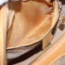 GUCCI Micro GG Supreme Hand Bag PVC 2way Beige Gold 67 02 4422 Auth ep16253-26