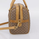 GUCCI Micro GG Supreme Hand Bag PVC 2way Beige Gold 67 02 4422 Auth ep16253-4