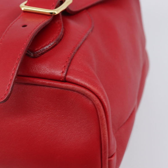 GUCCI Bamboo Backpack Leather Red Gold 003 2058 0016 Auth ep16261