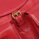 GUCCI Bamboo Backpack Leather Red Gold 003 2058 0016 Auth ep16261-20