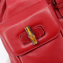 GUCCI Bamboo Backpack Leather Red Gold 003 2058 0016 Auth ep16261-21
