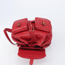 GUCCI Bamboo Backpack Leather Red Gold 003 2058 0016 Auth ep16261-10