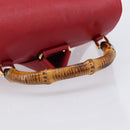 GUCCI Bamboo Backpack Leather Red Gold 003 2058 0016 Auth ep16261-7