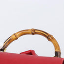GUCCI Bamboo Backpack Leather Red Gold 003 2058 0016 Auth ep16261-14