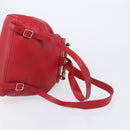 GUCCI Bamboo Backpack Leather Red Gold 003 2058 0016 Auth ep16261-8