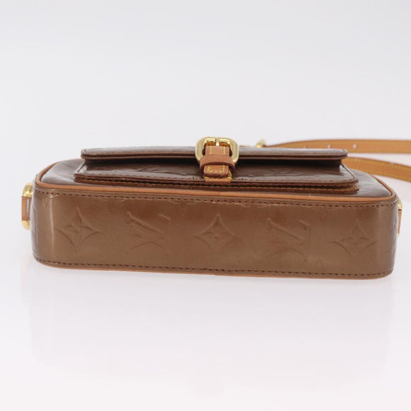 LOUIS VUITTON Monogram Vernis Christy MM Shoulder Bag Bronze M91109 Auth ep16263