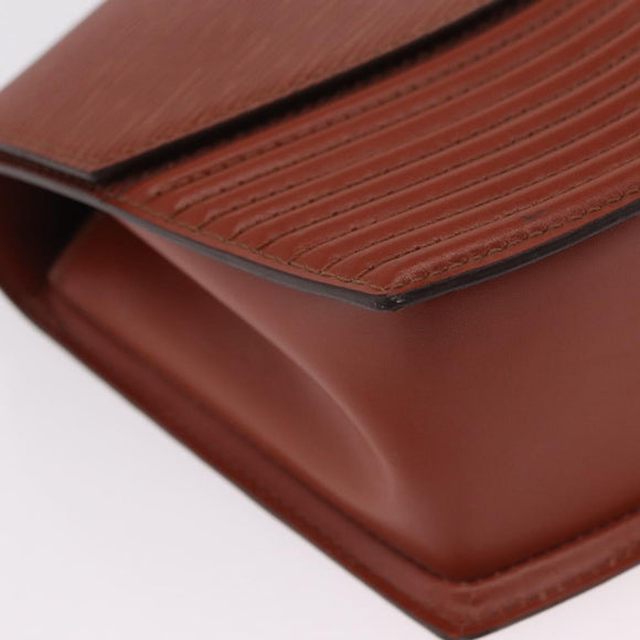 LOUIS VUITTON Epi Tilsitt Pouch Brown M52603 LV Auth ep16268A