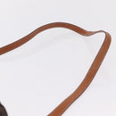 CELINE Macadam Canvas Vanity Hand Bag PVC Leather 2way Brown Gold Auth ep16269-16