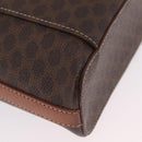 CELINE Macadam Canvas Vanity Hand Bag PVC Leather 2way Brown Gold Auth ep16269-20