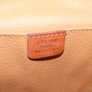 CELINE Macadam Canvas Vanity Hand Bag PVC Leather 2way Brown Gold Auth ep16269-23