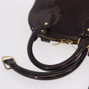 LOUIS VUITTON Monogram Vernis Alma BB Hand Bag Amarante M91678 LV Auth ep16271-9
