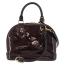 LOUIS VUITTON Monogram Vernis Alma BB Hand Bag Amarante M91678 LV Auth ep16271-13