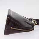 LOUIS VUITTON Monogram Vernis Alma BB Hand Bag Amarante M91678 LV Auth ep16271-5