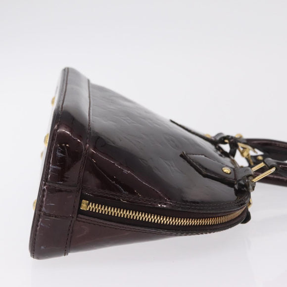 LOUIS VUITTON Monogram Vernis Alma BB Hand Bag Amarante M91678 LV Auth ep16271