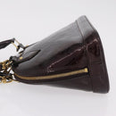 LOUIS VUITTON Monogram Vernis Alma BB Hand Bag Amarante M91678 LV Auth ep16271-7
