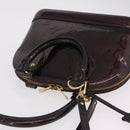 LOUIS VUITTON Monogram Vernis Alma BB Hand Bag Amarante M91678 LV Auth ep16271-14