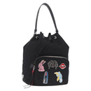 PRADA Hand Bag Nylon Black Silver Auth ep16275V-1