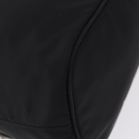 PRADA Hand Bag Nylon Black Silver Auth ep16275V