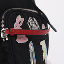 PRADA Hand Bag Nylon Black Silver Auth ep16275V-19