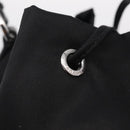PRADA Hand Bag Nylon Black Silver Auth ep16275V-9