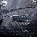 PRADA Hand Bag Nylon Black Silver Auth ep16275V-23