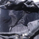 PRADA Hand Bag Nylon Black Silver Auth ep16275V-25