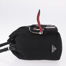 PRADA Hand Bag Nylon Black Silver Auth ep16275V-4