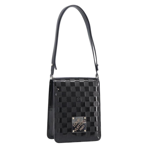 LOUIS VUITTON Damier Vernis Club Shoulder Bag Black M92127 LV Auth ep16276V